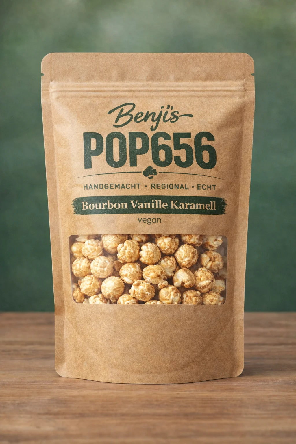 Benji’s POP656 Bourbon Vanille Karamell – Premium Mushroom Popcorn